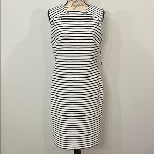 NWT Tommy Hilfiger sailor nautical textured stretch sheath dress 10
